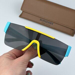 Burberry JB4387 405087 KIDS BRAND NEW Sunglasses Yellow Blue Grey Shield Unisex